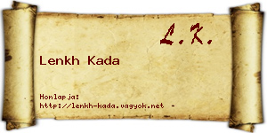 Lenkh Kada névjegykártya